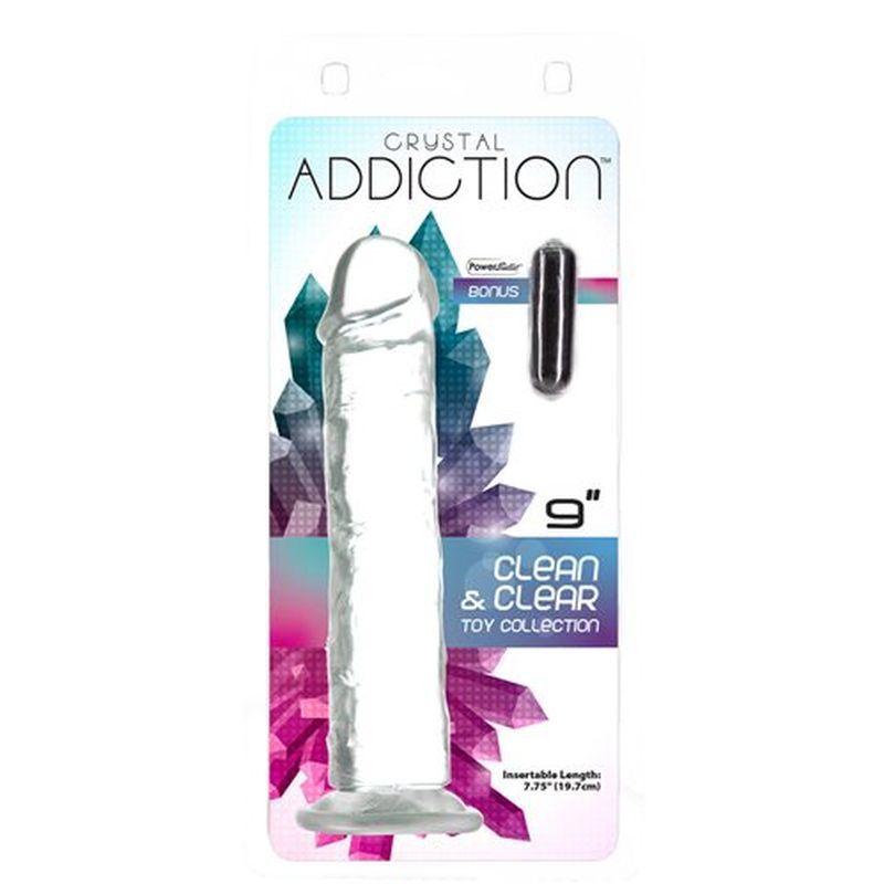 Crystal Dildo Straight 9 Inch Clear Transparent > Dildos > Large Dildos - Tophatter Daily Deals