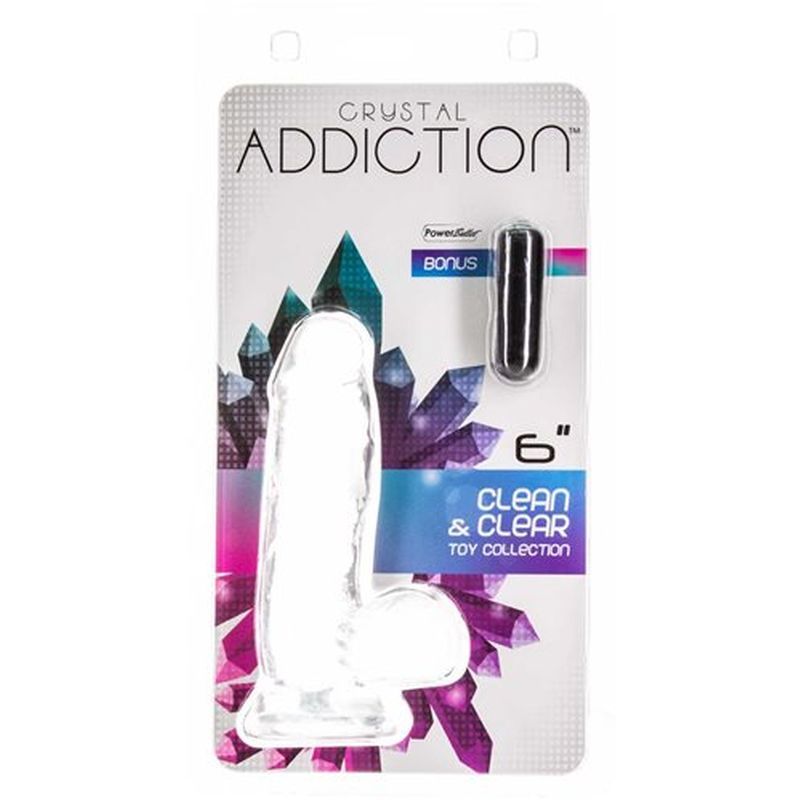 Crystal Dildo with Balls 6 Inch Clear TPE > Dildos > Realistic Dildos - Tophatter Daily Deals