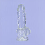 Crystal Dildo with Balls 6 Inch Clear TPE > Dildos > Realistic Dildos - Tophatter Daily Deals
