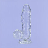 Crystal Dildo with Balls 6 Inch Clear TPE > Dildos > Realistic Dildos - Tophatter Daily Deals