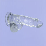 Crystal Dildo with Balls 6 Inch Clear TPE > Dildos > Realistic Dildos - Tophatter Daily Deals