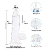 Crystal Dildo with Balls 6 Inch Clear TPE > Dildos > Realistic Dildos - Tophatter Daily Deals