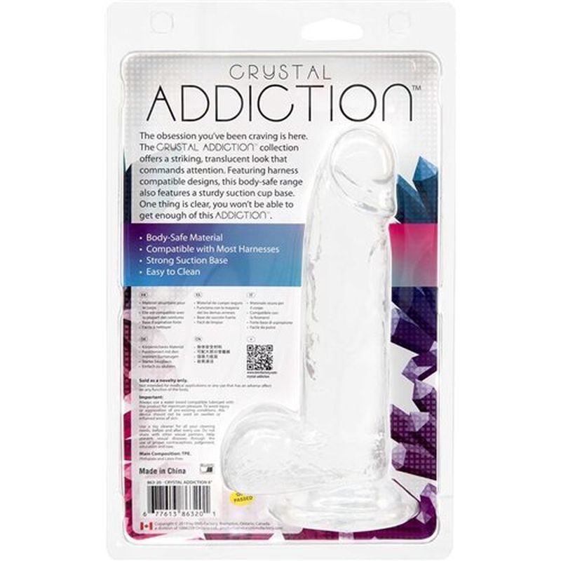 Crystal Dildo with Balls 8 Inch Clear > Dildos > Realistic Dildos - Tophatter Daily Deals