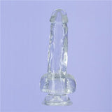 Crystal Dildo with Balls 8 Inch Clear > Dildos > Realistic Dildos - Tophatter Daily Deals