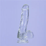 Crystal Dildo with Balls 8 Inch Clear > Dildos > Realistic Dildos - Tophatter Daily Deals