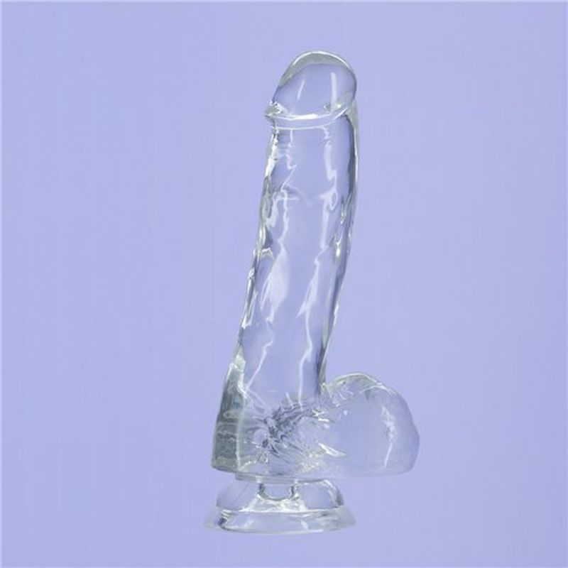 Crystal Dildo with Balls 8 Inch Clear > Dildos > Realistic Dildos - Tophatter Daily Deals