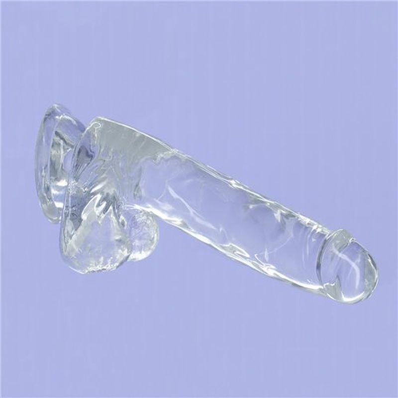 Crystal Dildo with Balls 8 Inch Clear > Dildos > Realistic Dildos - Tophatter Daily Deals