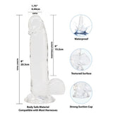 Crystal Dildo with Balls 8 Inch Clear > Dildos > Realistic Dildos - Tophatter Daily Deals