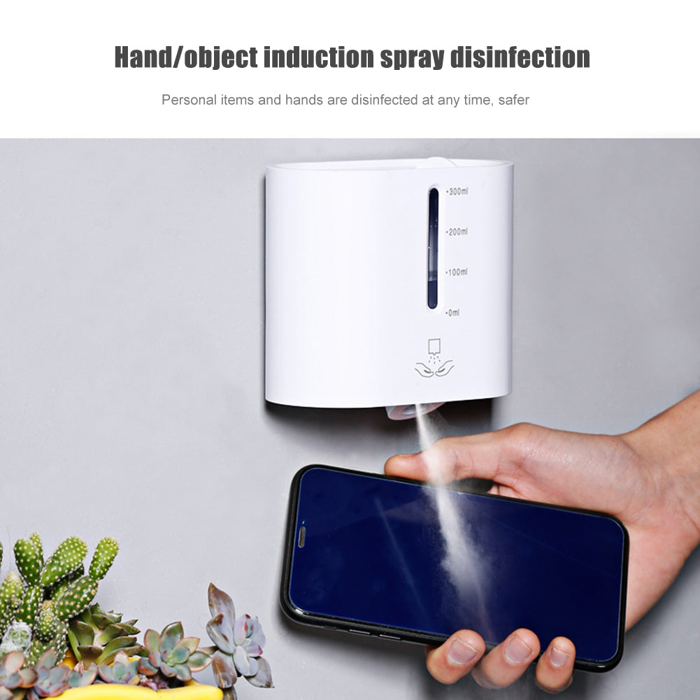 300ml Automatic Soap Dispenser Touchless Sensor Hand Sanitizer Detergent Dispenser Wall Mounted Sprayer For Bathroom Kitchen 0 - Tophatter Daily Deals