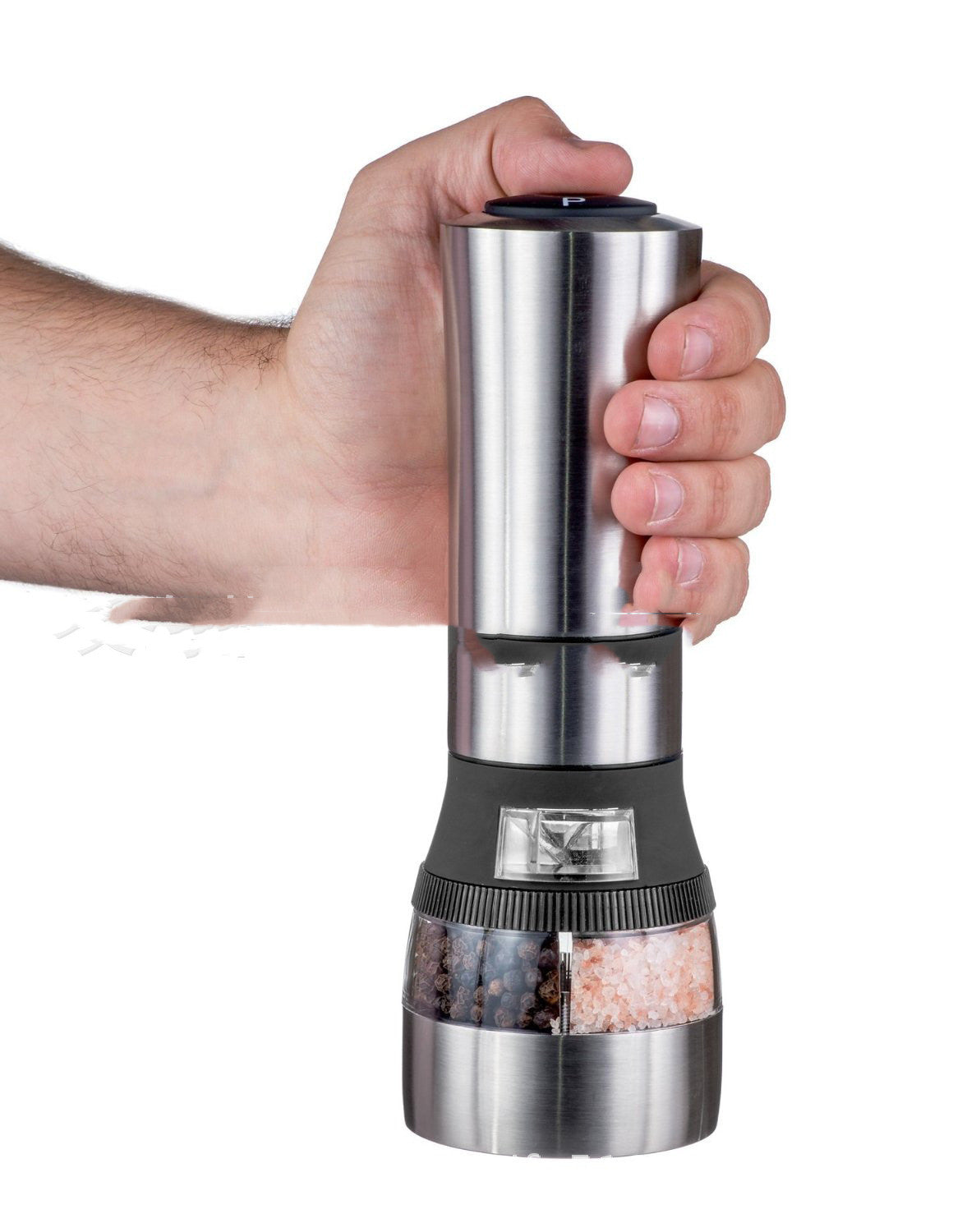 2 In1 Stainless Steel Pepper Grinder Kitchen Tools Portable 0 - Tophatter Daily Deals