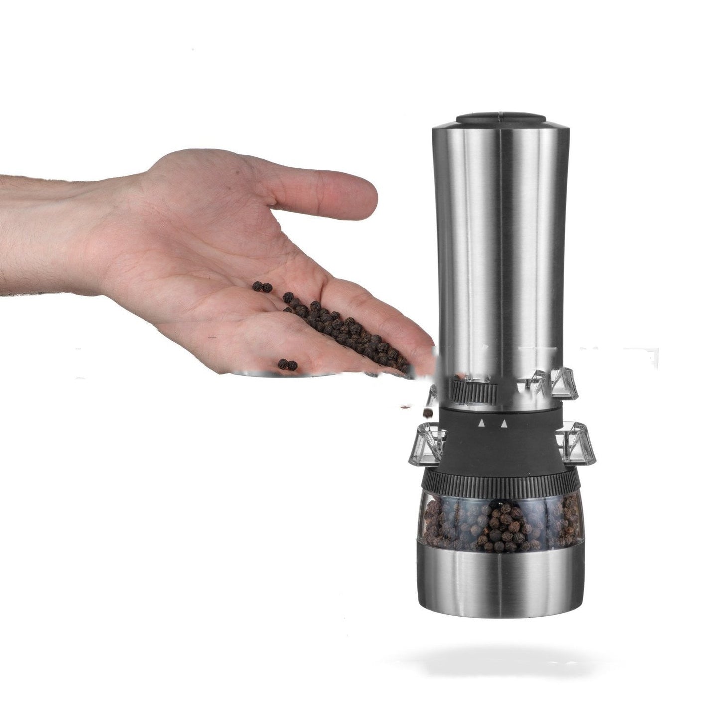 2 In1 Stainless Steel Pepper Grinder Kitchen Tools Portable 0 - Tophatter Daily Deals