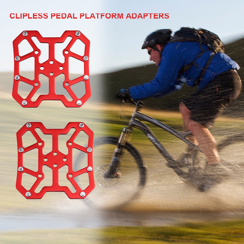 Bicycle Platform Adapter Universal Clipless To Platform Adapter Cleat Pedal For Bicycle Road Bike New 0 - Tophatter Daily Deals