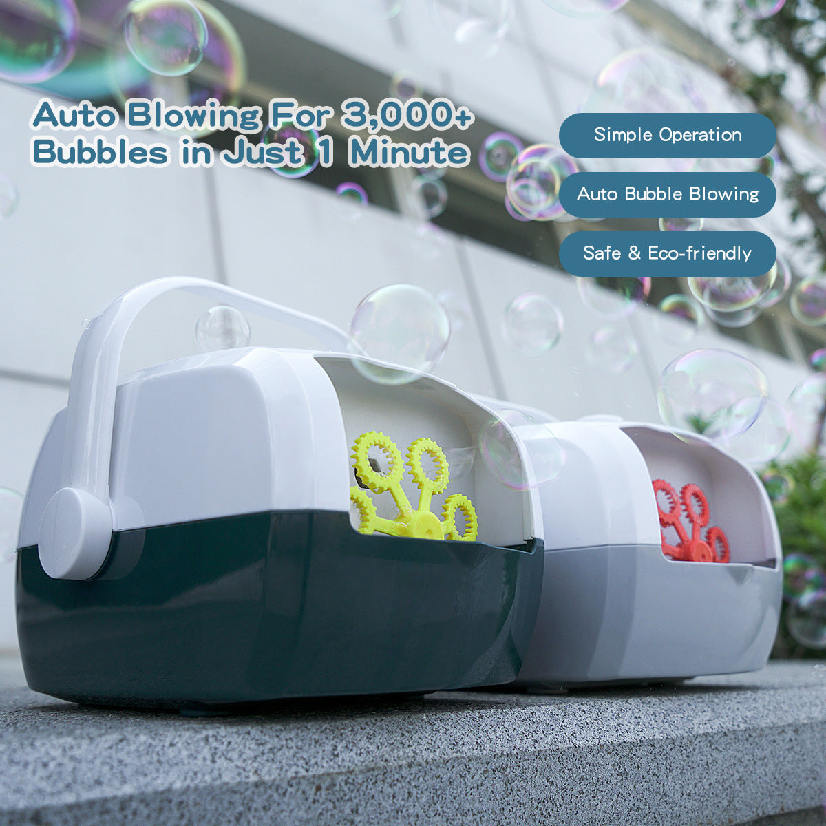 Automatic Bubble Machine For Children's Suitcase 0 - Tophatter Daily Deals