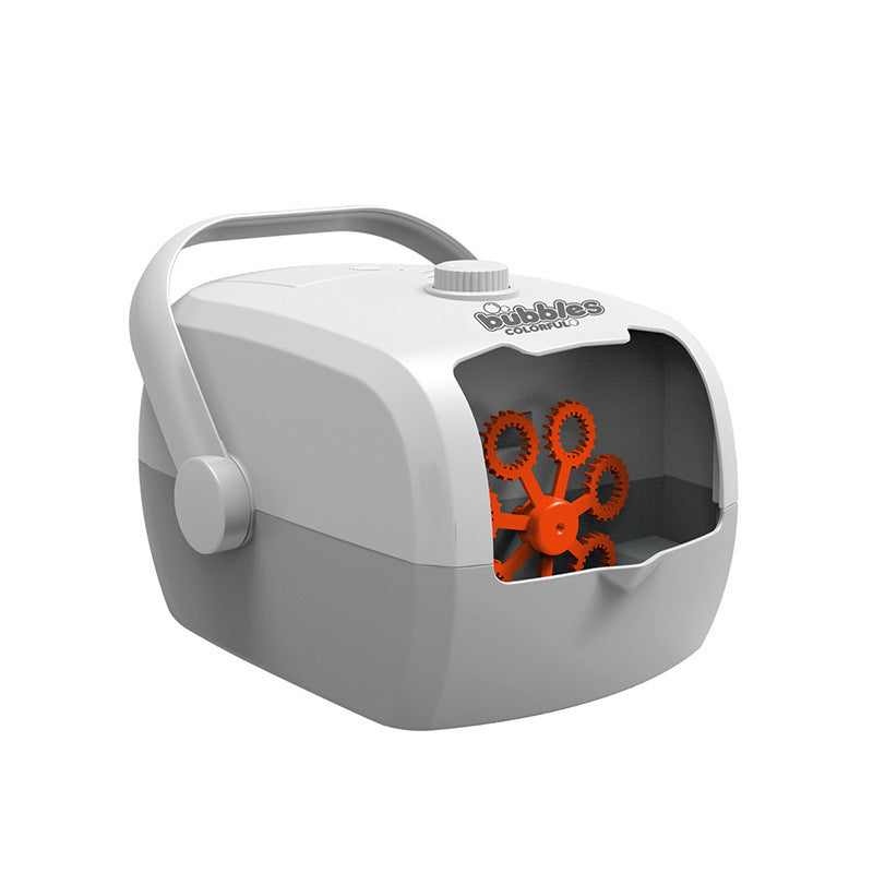 Automatic Bubble Machine For Children's Suitcase Grey USB 0 - Tophatter Daily Deals