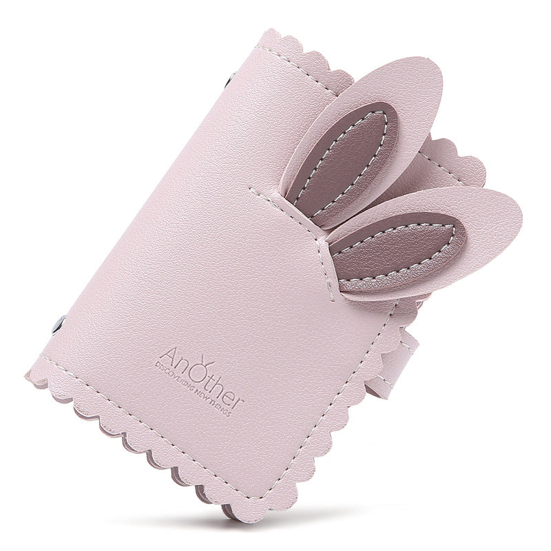 Anti-degaussing Card Holder Compact Card Holder Wallet All-in-one Bag For Women Purple Rabbit ears 0 - Tophatter Daily Deals