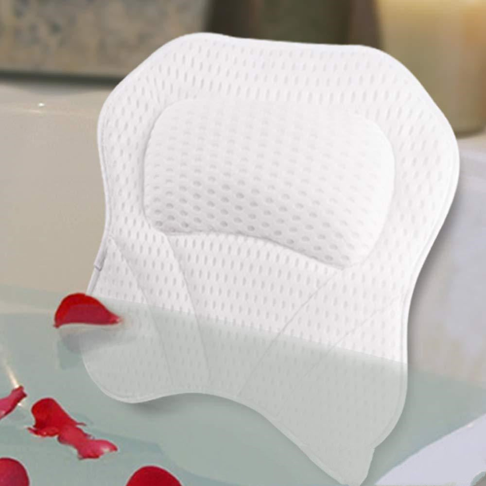 4D Net Bathtub Pillow 7 Suction Cups SPA Bath Pillow 0 - Tophatter Daily Deals