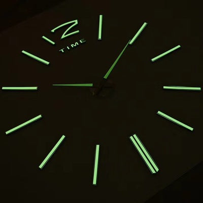Acrylic Mirror Living Room Creative Wall Clock Product Decoration 0 - Tophatter Daily Deals