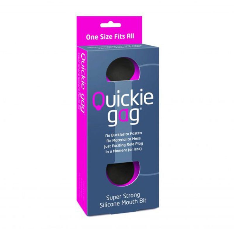 Quickie Gag Mouth Bit Black Silicone One Size Fits Most > Bondage Gear > Gags and Bits - Tophatter Daily Deals