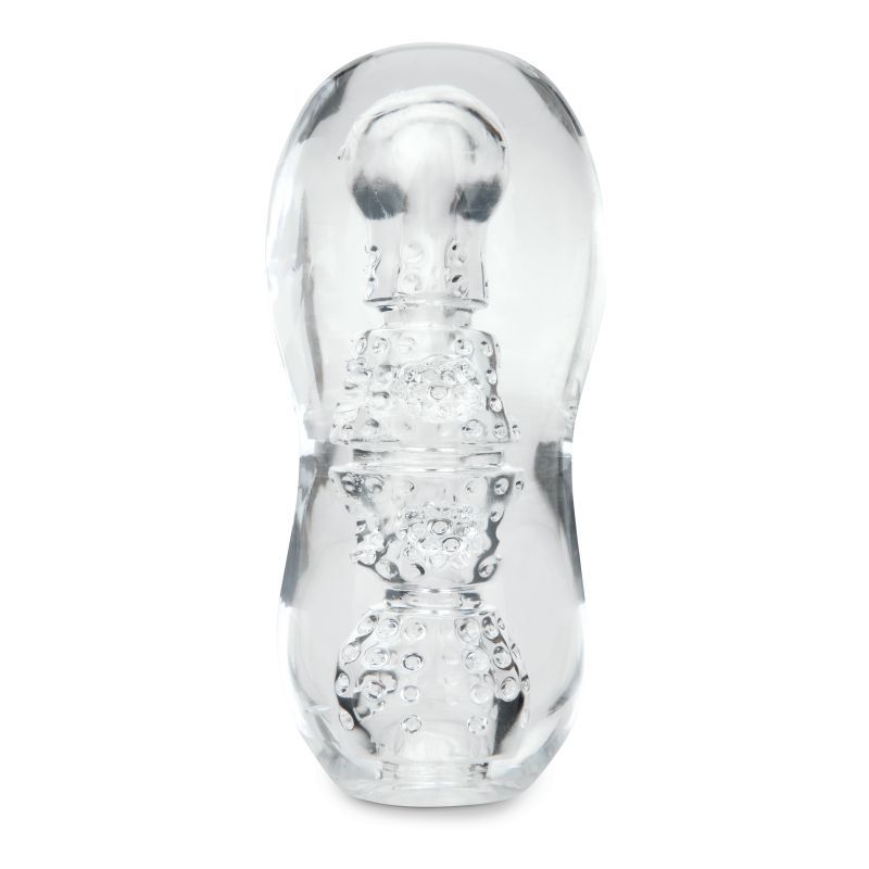 Zolo Gripz Dotted Clear – Squeezable Stroker > Sex Toys For Men > Masturbators > Manual - Tophatter Daily Deals