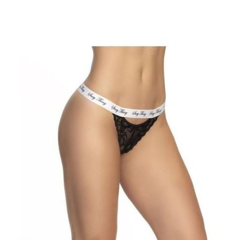 Lace Keyhole V Back Panty in Black > Clothes > Panties - Tophatter Daily Deals