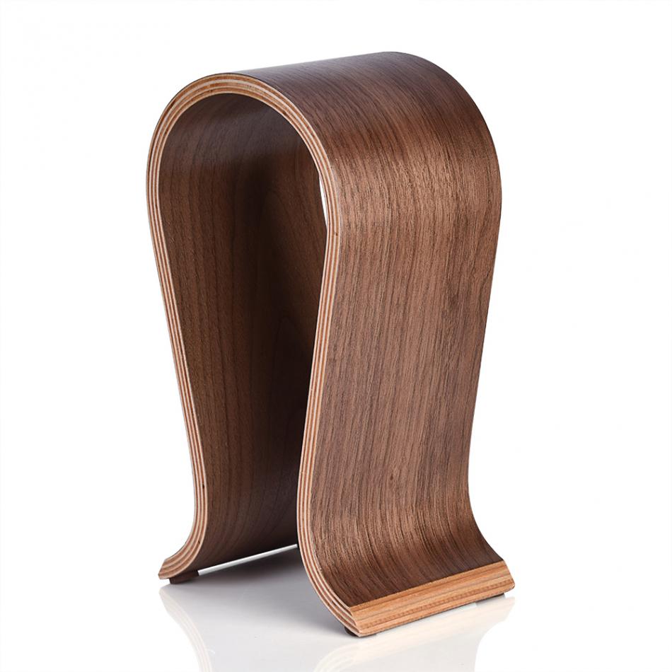 Bluetooth Wooden Earphone Holder Headset Earphone Holder Brown 0 - Tophatter Daily Deals