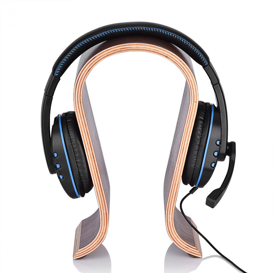 Bluetooth Wooden Earphone Holder Headset Earphone Holder 0 - Tophatter Daily Deals
