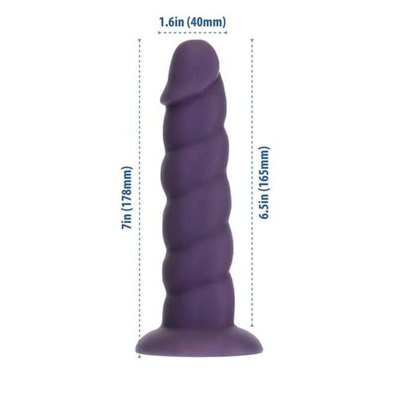 Unicorn Dildo 7 Inch Purple Silicone > Dildos > Neutral Dildos - Tophatter Daily Deals