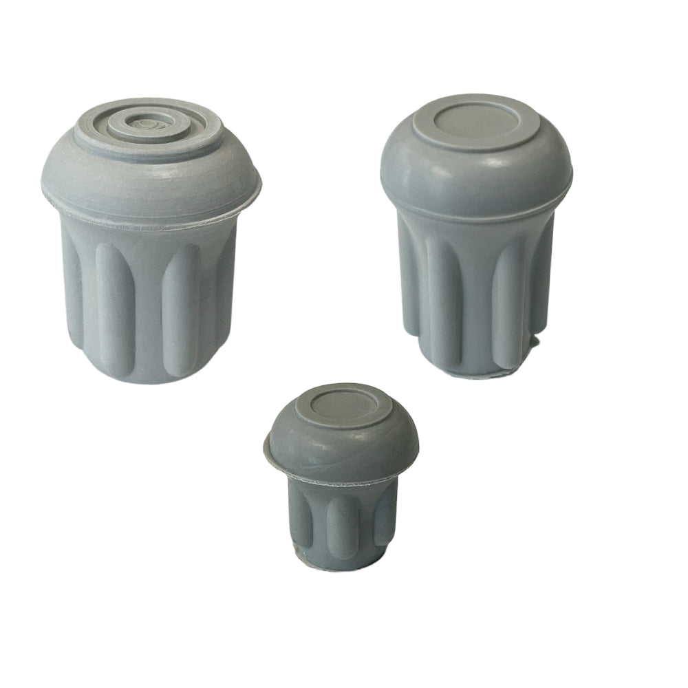 Sleek Extra Small Grey: Durable Standard Rubber Tip Walking Cane Tips - Tophatter Daily Deals