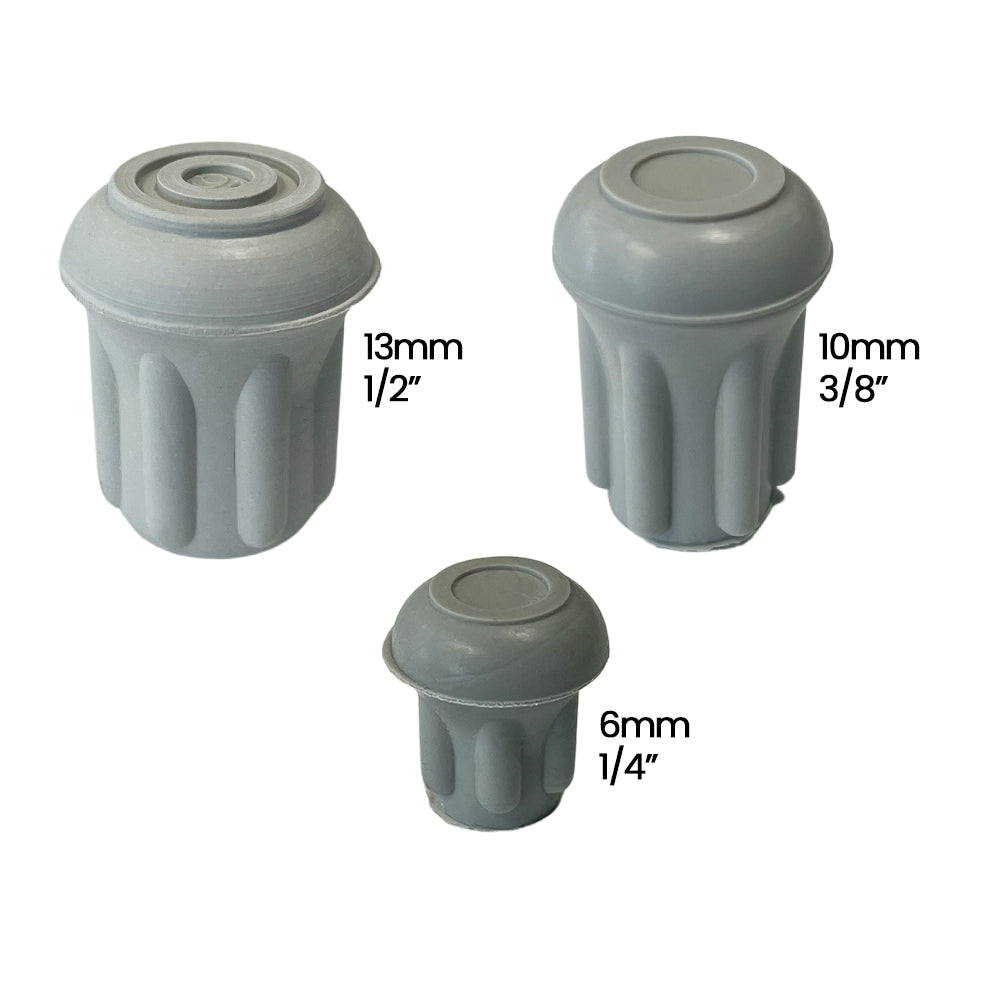 Sleek Extra Small Grey: Durable Standard Rubber Tip Walking Cane Tips - Tophatter Daily Deals