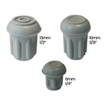 Sleek Extra Small Grey: Durable Standard Rubber Tip Walking Cane Tips - Tophatter Daily Deals