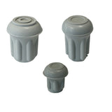 Sleek Extra Small Grey: Durable Standard Rubber Tip Walking Cane Tips - Tophatter Daily Deals