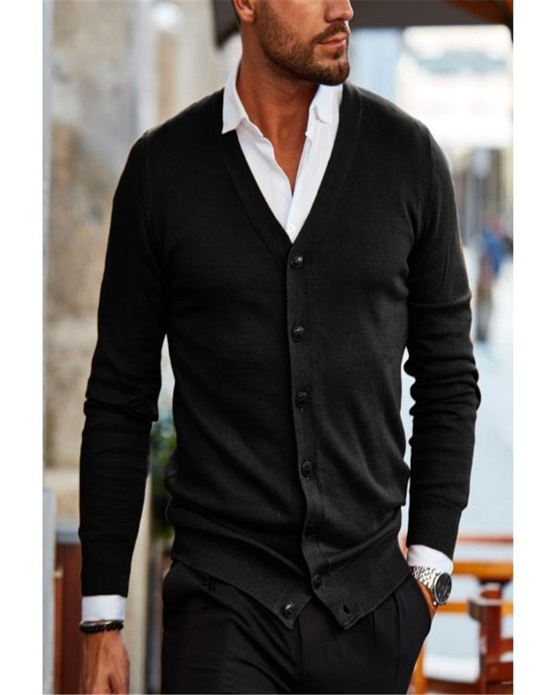 Soft Men's Sweater Jacket - V Neck Button Up, Cotton Blend 3D Changing Face Moving Picture Frame - Tophatter Daily Deals