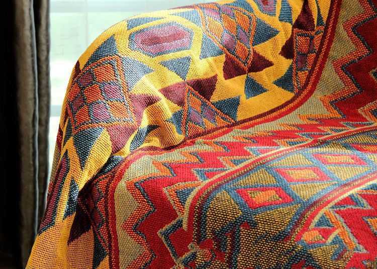 Bohemian Bed Blanket Cover Blanket Geometric Tapestry Sofa Blanket 0 - Tophatter Daily Deals