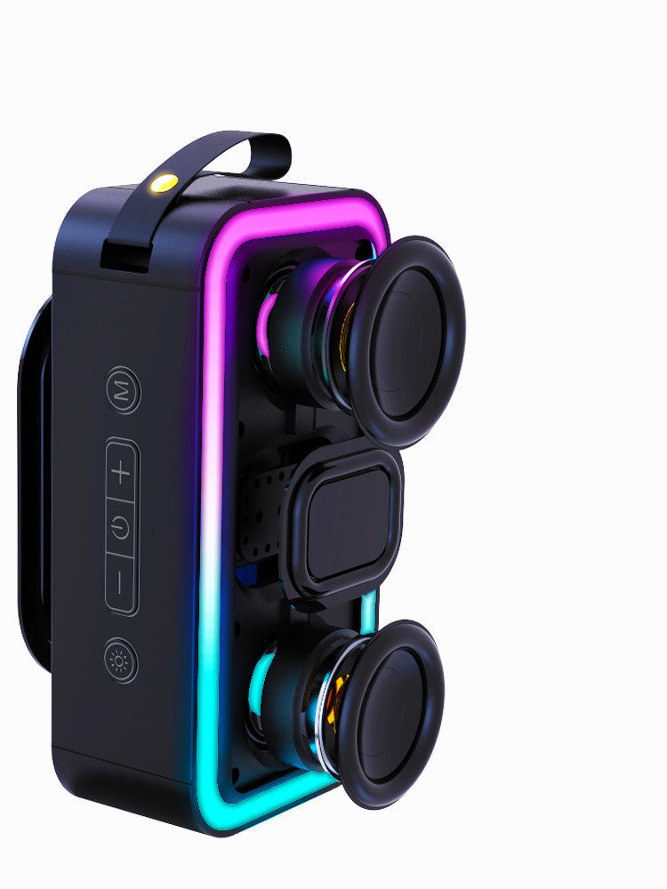 Bluetooth Speaker With Colored Lights, Dual Speakers, Household Ultra-large Volume 0 - Tophatter Daily Deals