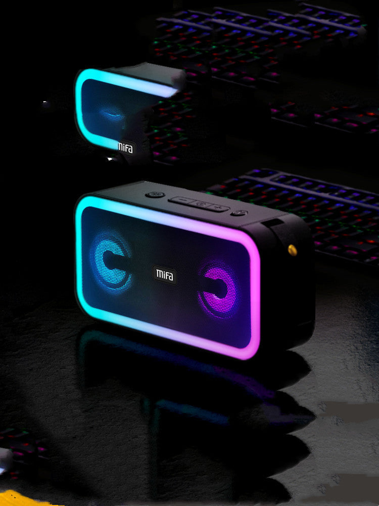 Bluetooth Speaker With Colored Lights, Dual Speakers, Household Ultra-large Volume 0 - Tophatter Daily Deals