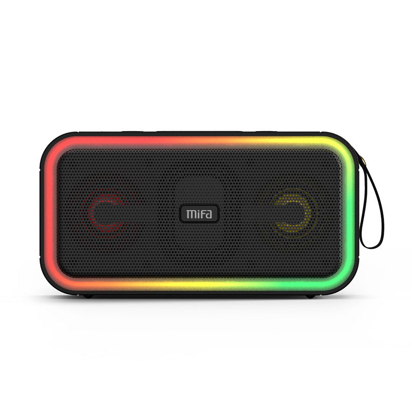 Bluetooth Speaker With Colored Lights, Dual Speakers, Household Ultra-large Volume Metallic black 0 - Tophatter Daily Deals