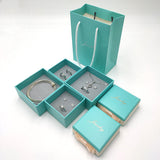 Blue Gift Box Bow Knot Bracelet Bracelet Box 0 - Tophatter Daily Deals