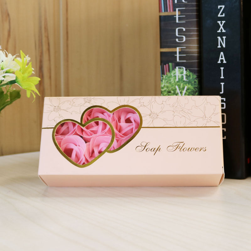 10 Artificial Rose Soap Flower Wedding Gift Box Pink 0 - Tophatter Daily Deals