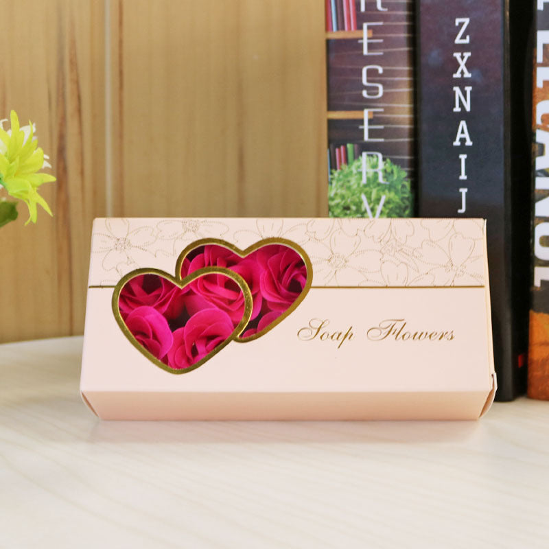 10 Artificial Rose Soap Flower Wedding Gift Box Rose Red 0 - Tophatter Daily Deals