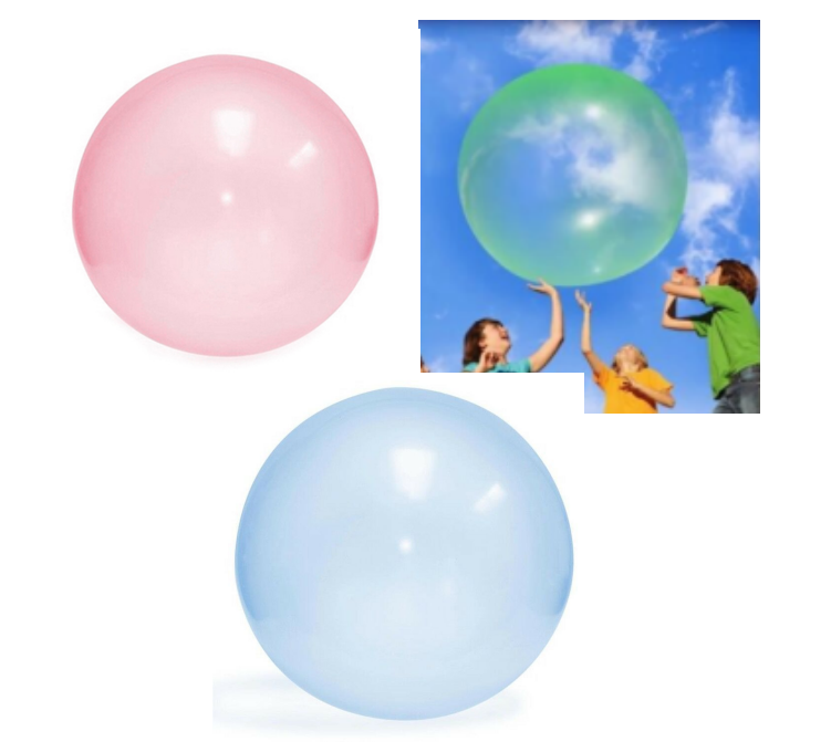 Big Inflatable Ball Children's Toy Elastic Ball Water Ball Bubble Ball Inflatable Ball 3color set 120cm 0 - Tophatter Daily Deals