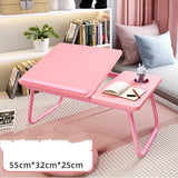 Bed Desk Foldable Small Table Computer Lazy Table Home Pink 0 - Tophatter Daily Deals