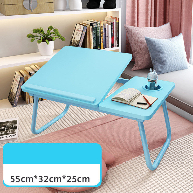 Bed Desk Foldable Small Table Computer Lazy Table Home Blue 0 - Tophatter Daily Deals