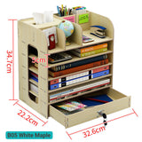 Bookshelf Simple Table Shelf Simple And Modern Students Use White 0 - Tophatter Daily Deals