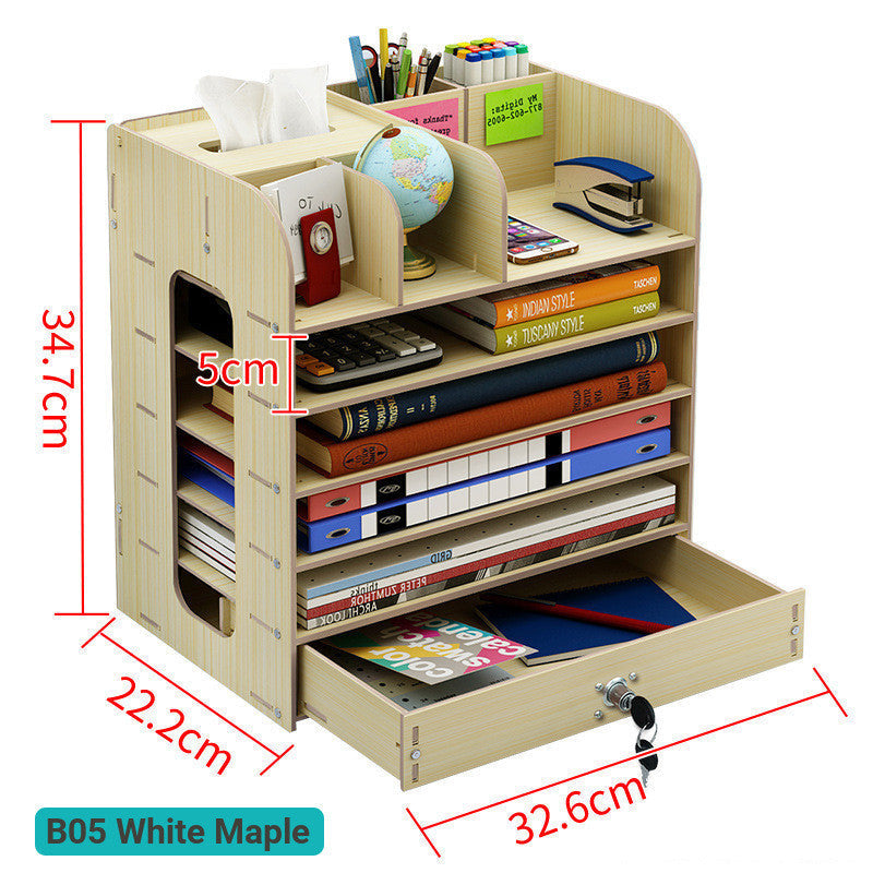 Bookshelf Simple Table Shelf Simple And Modern Students Use White 0 - Tophatter Daily Deals