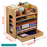 Bookshelf Simple Table Shelf Simple And Modern Students Use Wood color 0 - Tophatter Daily Deals