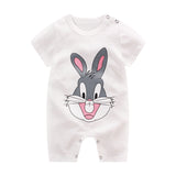 Baby One-Piece Clothes Baby Print Short-Sleeved Romper Bag Fart Suit E 0 - Tophatter Daily Deals