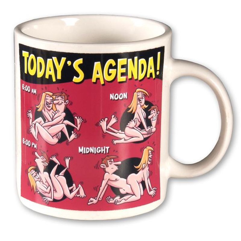 Todays Agenda - Novelty Coffee Mug 11oz Fun Cup > Novelties > Gag Gifts - Tophatter Daily Deals
