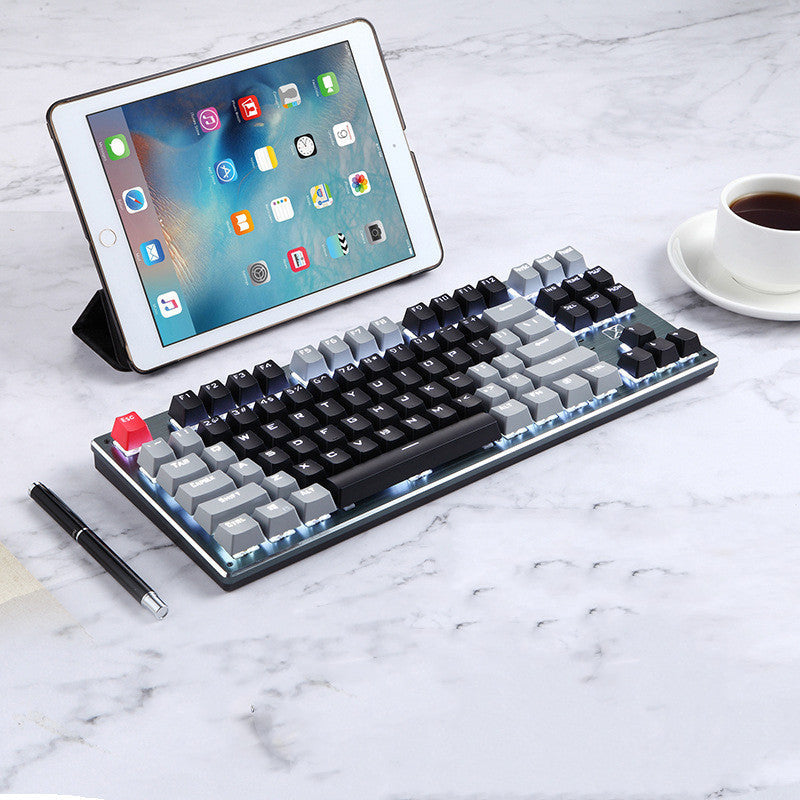 Bluetooth Mechanical Keyboard Wired Wireless Bluetooth Three-mode Tablet Phone Computer 0 - Tophatter Daily Deals