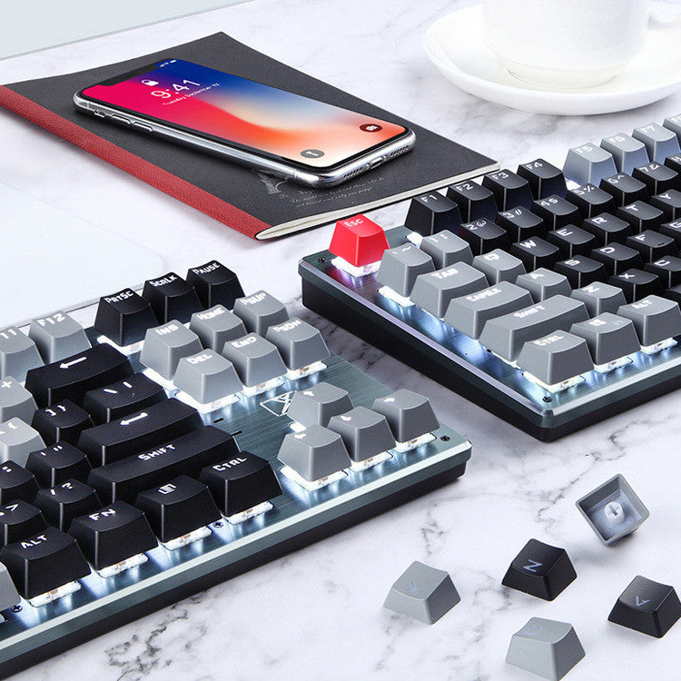 Bluetooth Mechanical Keyboard Wired Wireless Bluetooth Three-mode Tablet Phone Computer 0 - Tophatter Daily Deals
