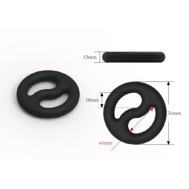 Brutus Yin Yang Silicone Cock and Ball Duo Ring > Cock Ring > Single - Tophatter Daily Deals